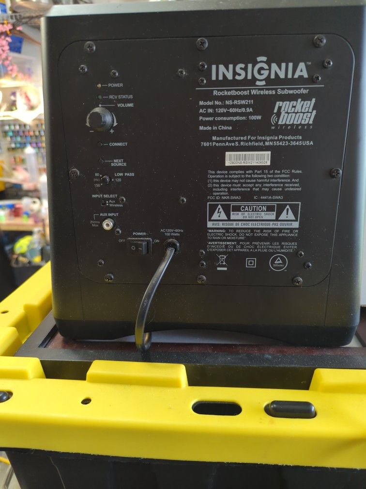 Insignia Wireless Subwoofer