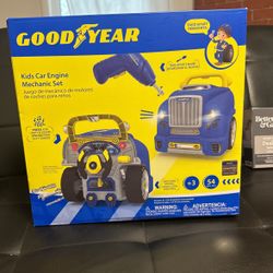 Goodyear Kids Car Engine Mechanic Repair Take Apart Playset, Multicolor, for Toddlers 3+