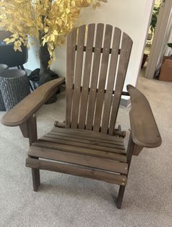 Outdoor Wooden Adirondack Chair $60