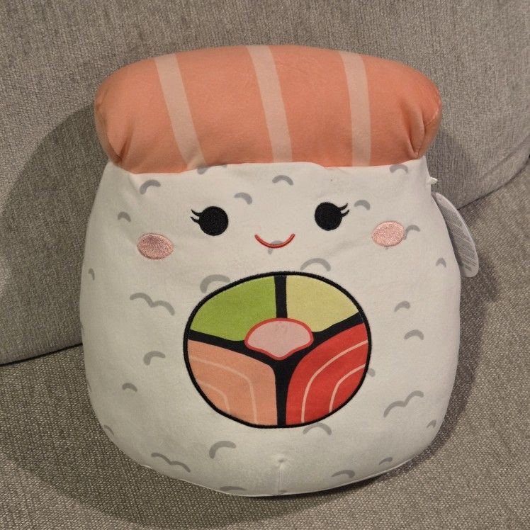 New Squishmallows 12" Rolanda Salmon Sushi Food Super Soft Plush Stuffed Animals Toys
