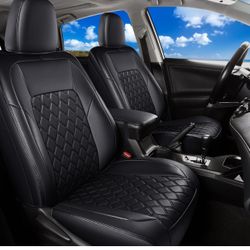 Car Seat Covers Fit for Toyota RAV4, Full Coverage Waterproof Leather Seat Cushion Covers Full Set F