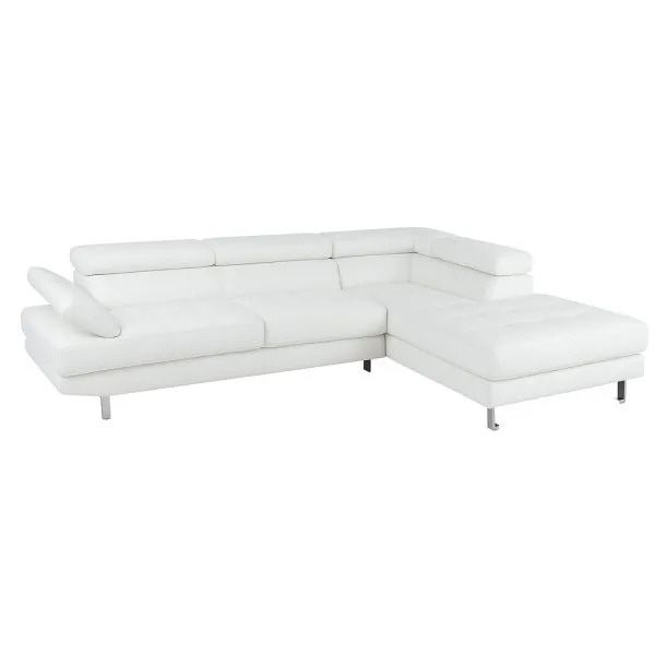 New Sectional Leather White 