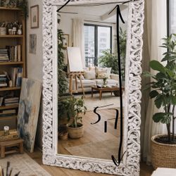 Hand carved Wooden Mirror 