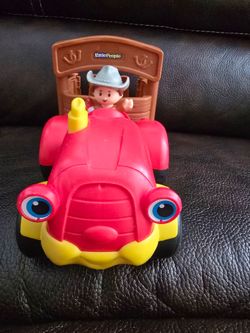 Fisher Price tow n' pull tractor with farmer