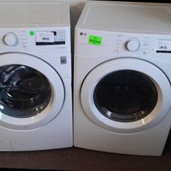 lg 7.4 cu. washer dryer sets