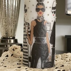 Candle Customised With Fashion Girls Size 3”/6”