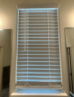 5 Allen & Roth 2 inch Cordless White Faux Wood Room Darkening Horizontal Window Blinds from Lowes