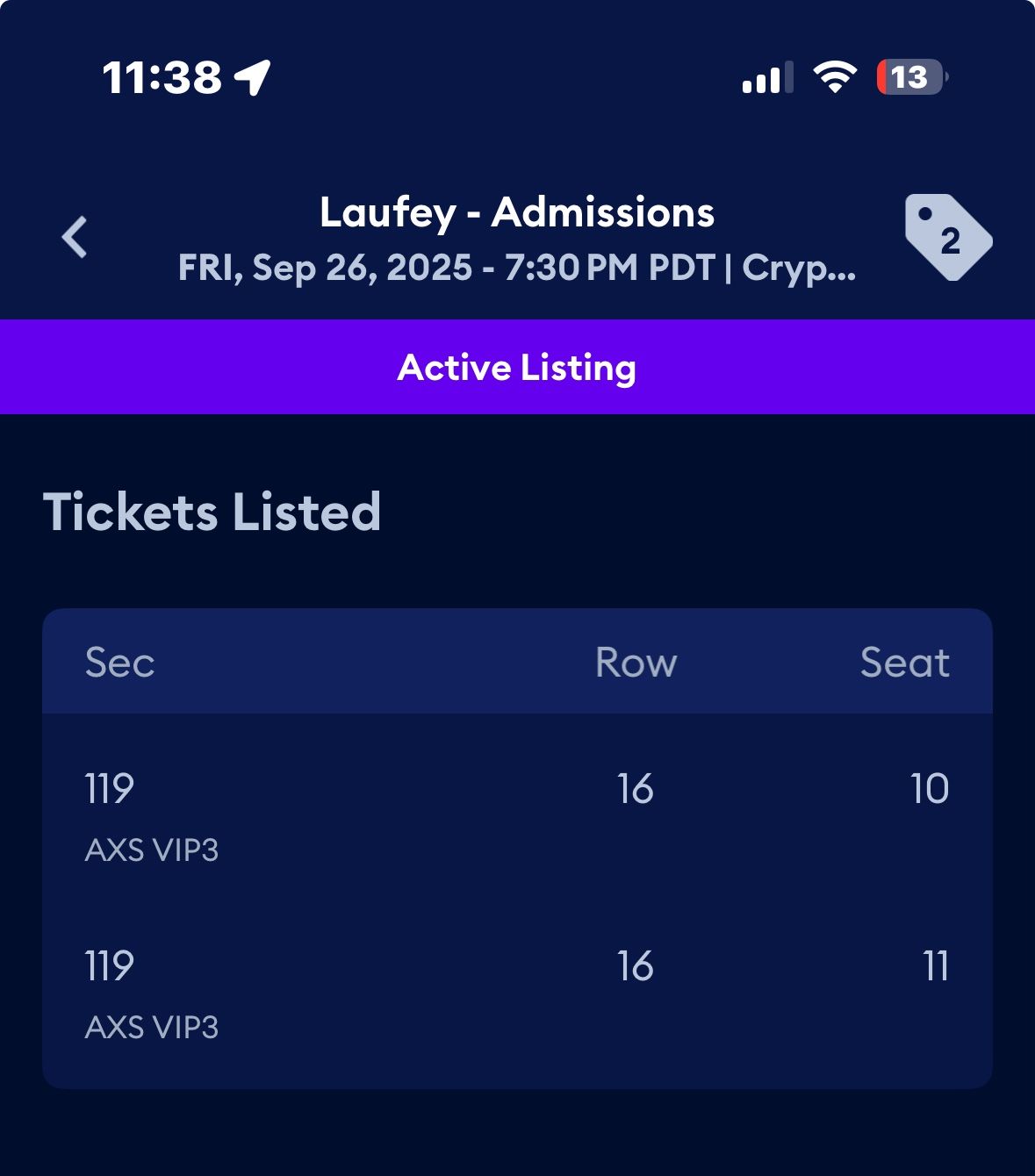 Laufey matter Of Time Tickets VIP