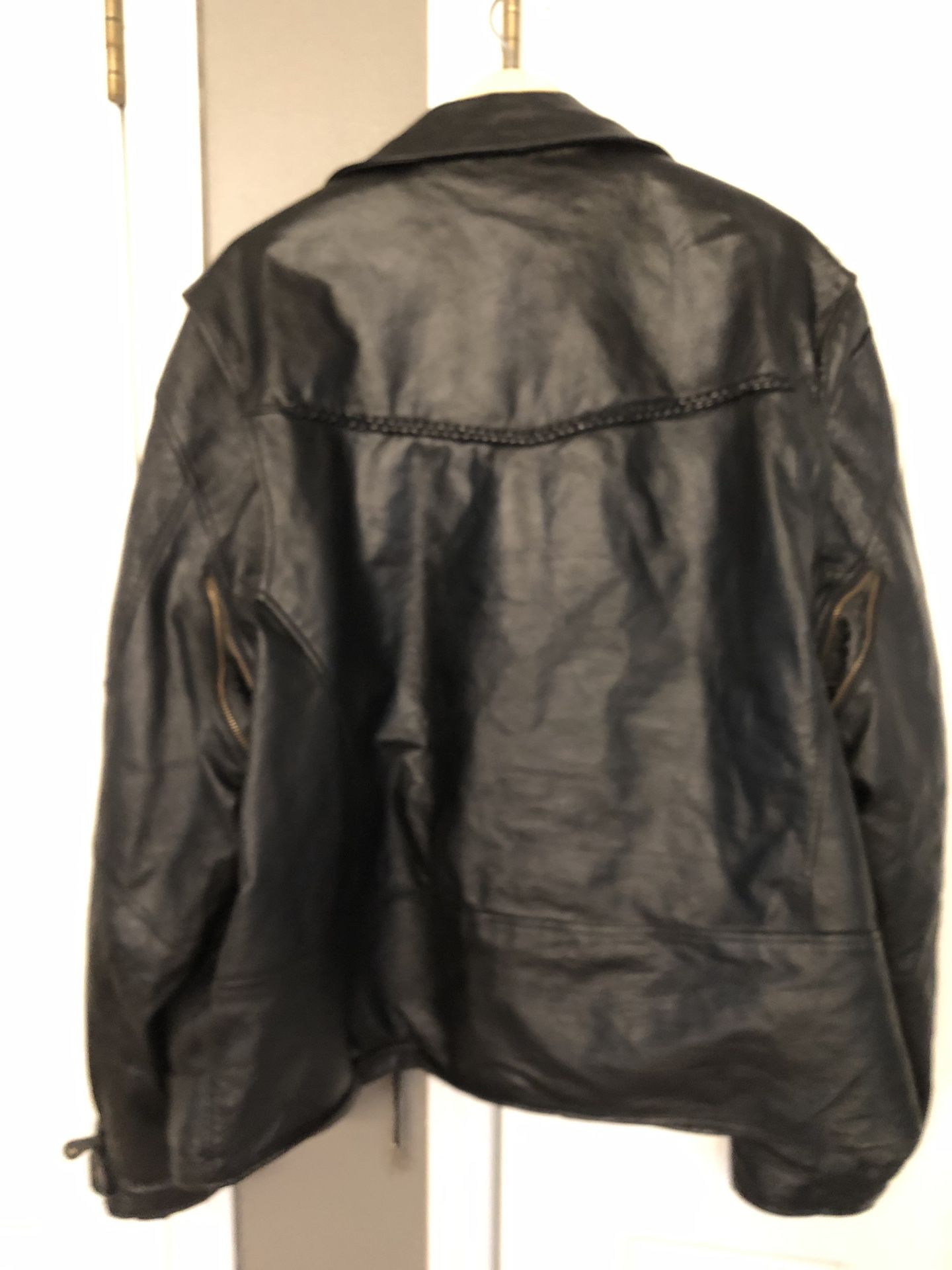 Riding Leather Jacket ( for motorcycle) Vented Mans Size 52 very heavy