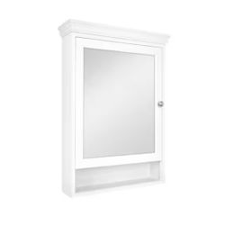 23-1/2 in. W x 32-1/2 in. H Framed Surface-Mount Bathroom Medicine Cabinet with Mirror, White=Pa-503