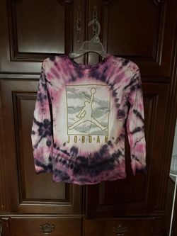 Kids Jordan Lg Sleeve Shirt Tie Dyed Sz 8