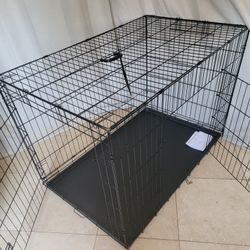 Brand New In Box Xxl'xxxl Dog Crate 2 Door Folding Dog Kennel & Tray Up To 125lbs Animal Cage Jaula De Mascota 