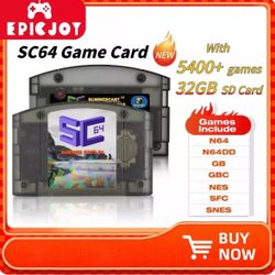 Summercart 64 for N64 Console, 32GB SD, 5400 Games, 64DD, USA SELLER!