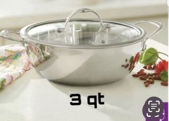 Caserola de acero inoxidable de princess house de 3-qt