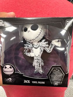 the Disney Tim Burton's The Nightmare Before Christmas 30th Year Edition Jack Skellington Vinyl Figure