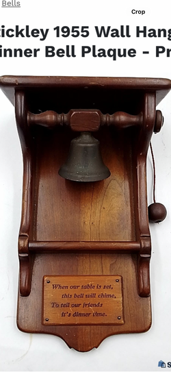Vintage Stickley wall hanging dinner bell plaque