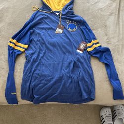 Golden State Warriors Sweatshirt Pullover Michell & Ness New XL