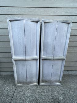 Sterilite Plastic Storage Cabinet/ Sheds - Set Of 2