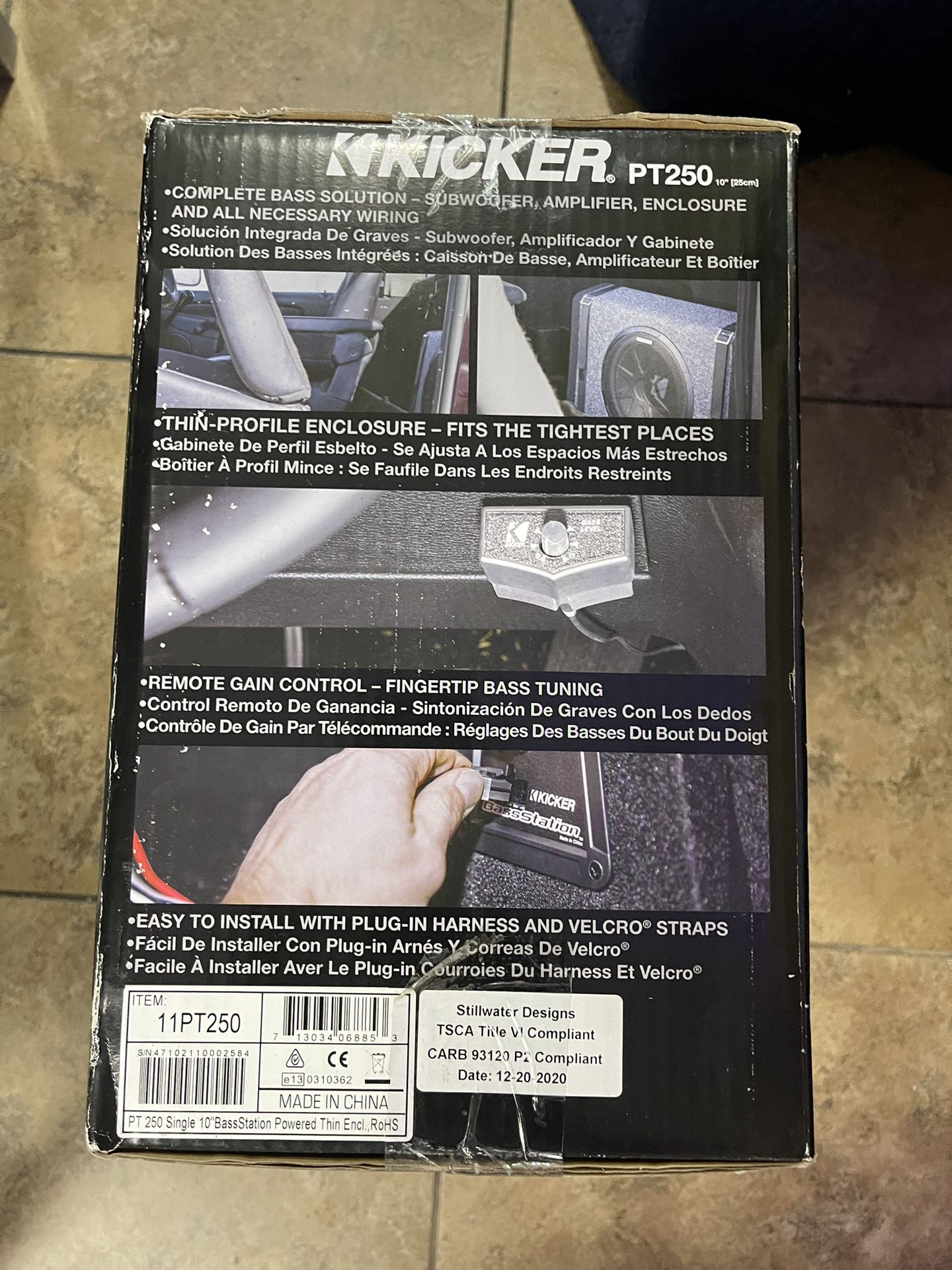 Kicker PT250 10" Subwoofer with BuiltIn 100W Amplifier for Sale in