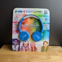 ALTEC LANSING.  2- IN-1 BLUETOOTH & WIRED KID- SAFE HEADPHONES 