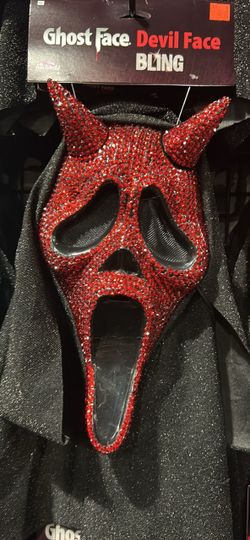 Ghost Face Devil Face Bling Halloween Mask