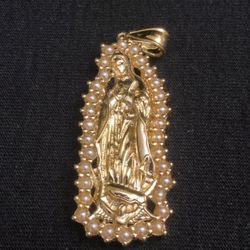 Guadalupe + 14k Rope Chain