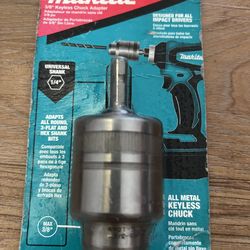 Makita Metal Keyless Chuck Adaptor Impact Driver Hex Bit Shanks 3/8 inch new