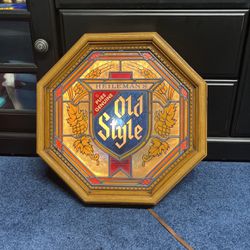 Plastic Old Style beer sign