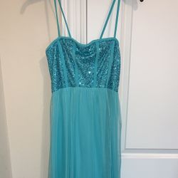 Aqua Prom Sequin Dress