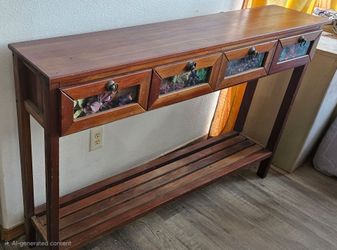 Wood Console Table