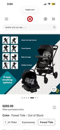 Evenflo stroller and car seat