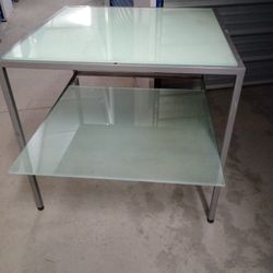 Glass Top Metal Frame Wood Top $ 100 Each 2 Available 