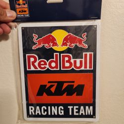 Red Bull KTM Racing Team Metal Sign