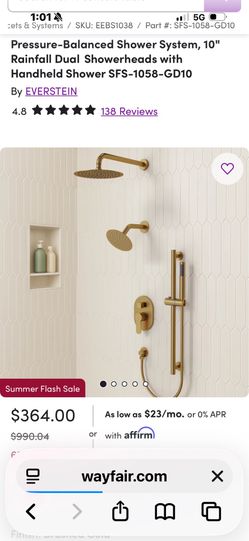 High pressure shower system