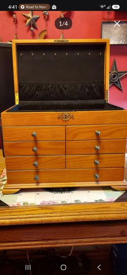 Thomas Pacconi Large Wooden Jewelry Box with Drawers