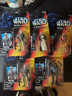 6 Vintage Star Wars “ The Power Of The Force” Figurines