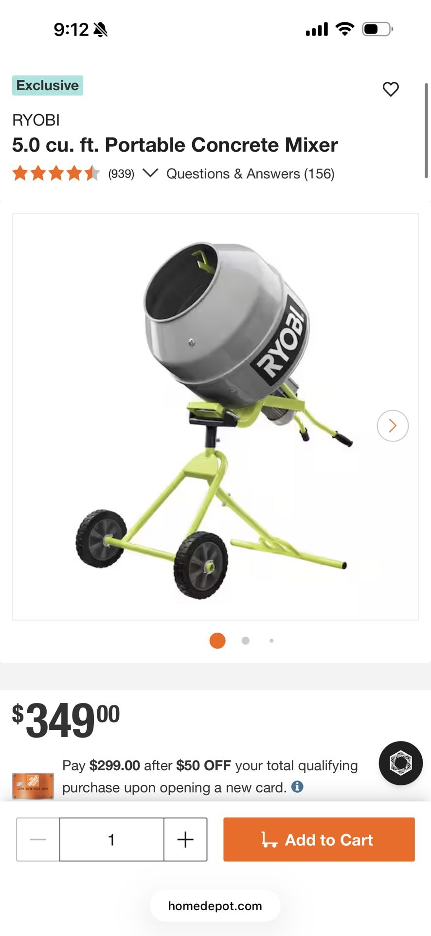 Portable Concrete Mixer