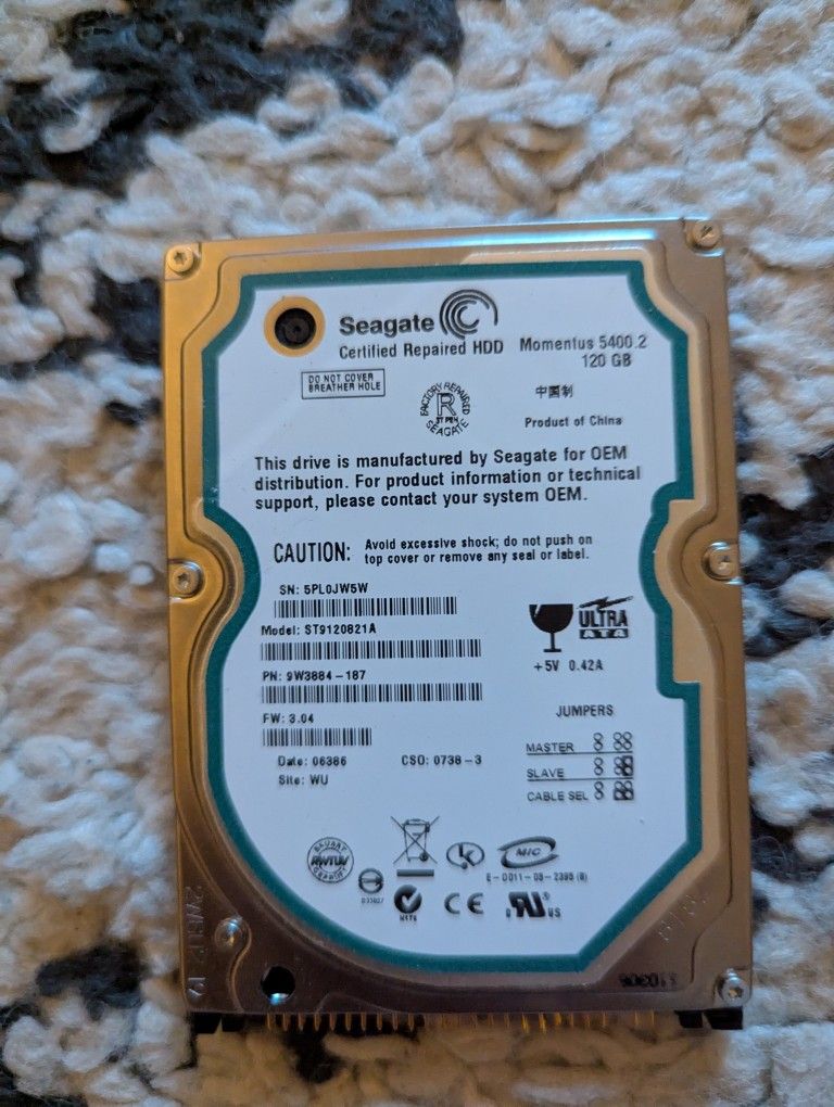 Seagate 2.5" HDD 120 GB