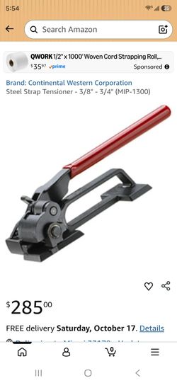 Steel strap tensioner