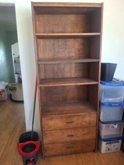 Solid wood book case