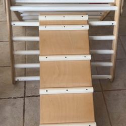 Lily and River pikler climbing triangle