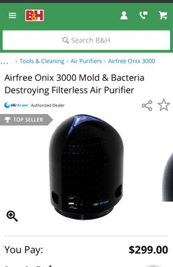 Airfree Onix 3000 Filterless Air Purifier