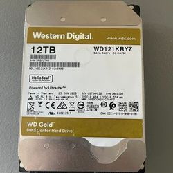 Western Digital 12 TB Gold Enterprise Class 3.5" Hard Drive