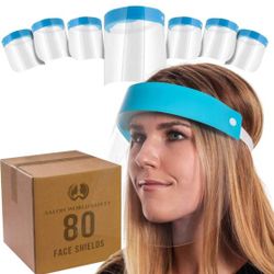 Salon World Safety 80 Face Shields (8 Packs of 10) -