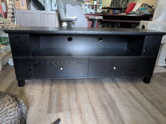 Black TV stand/game console storage