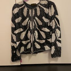 100% Pure Silk Vintage Sequin Jacket