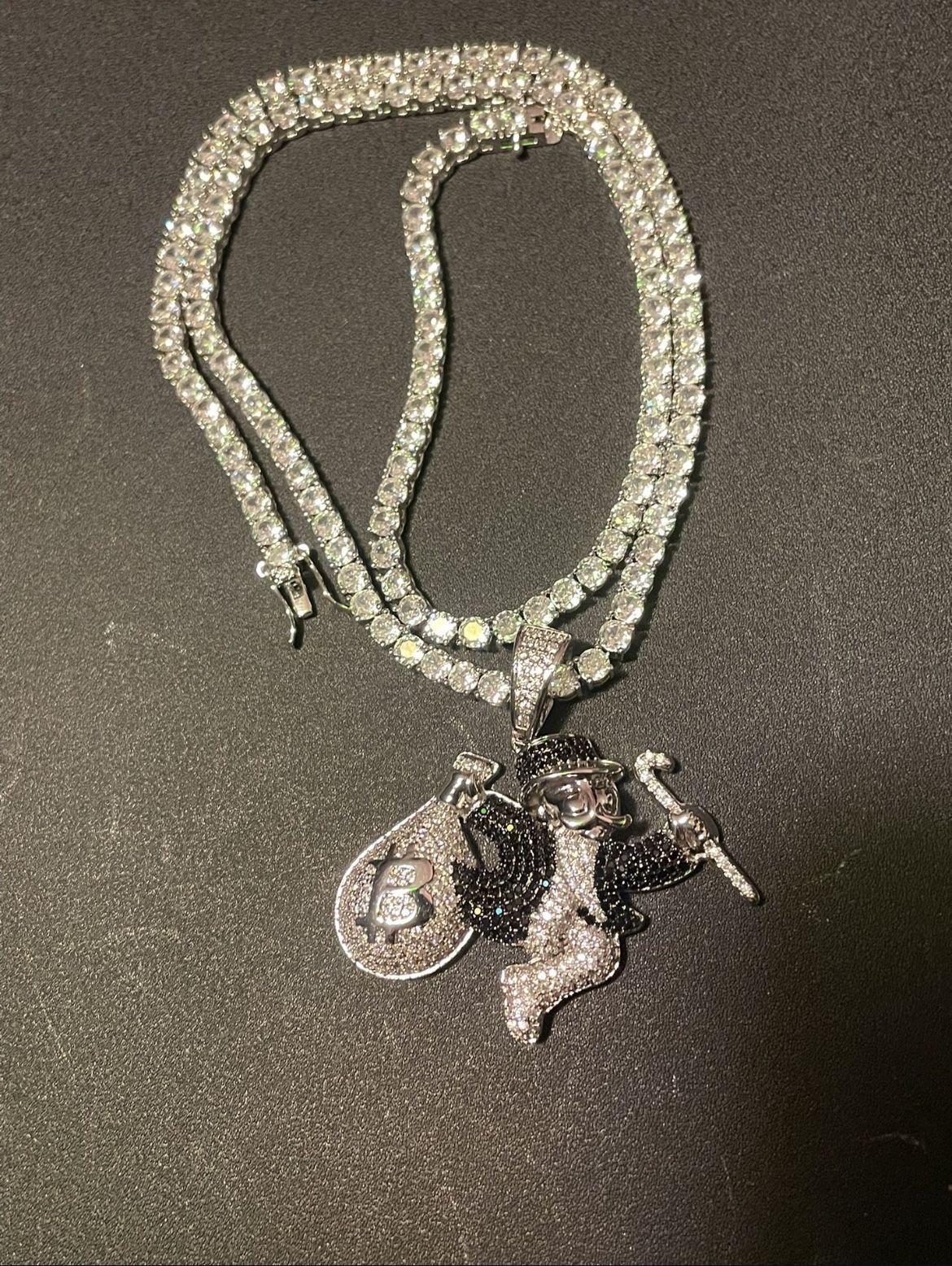 Iced Out Monopoly Tennis Chain