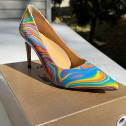 🎨 Multi-coloured high heels size 5