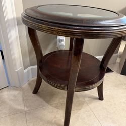 Uttermost wood round table 28x25