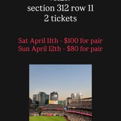 Sat 11 Sun 12 April Padres vs Colorado 